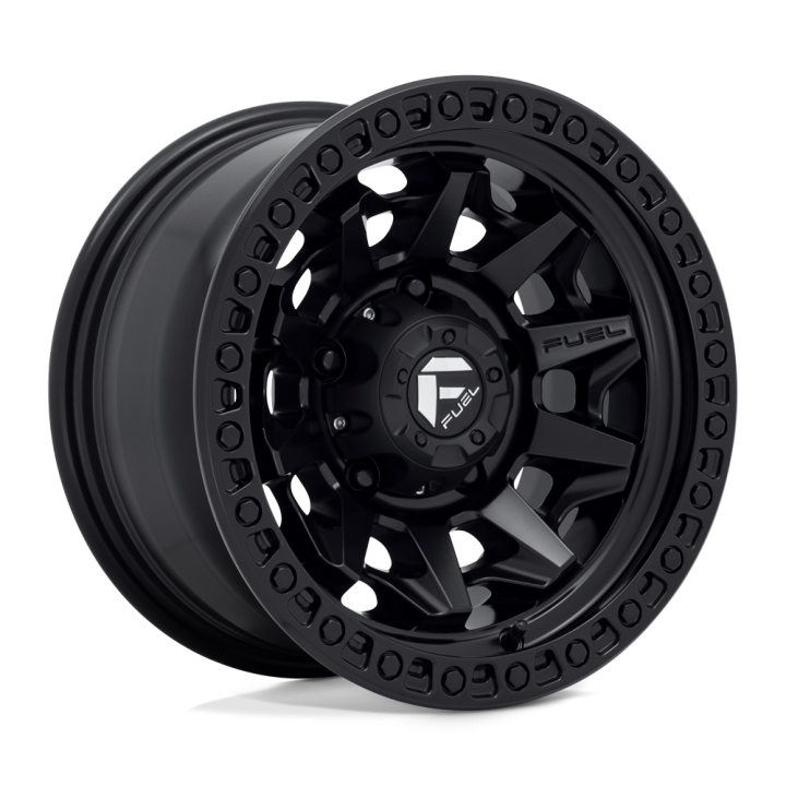 Jantă de Aluminiu, FUEL D694 COVERT, 15x8.0, ET -12, 5x139.7, 108, Negru - EDK.ro