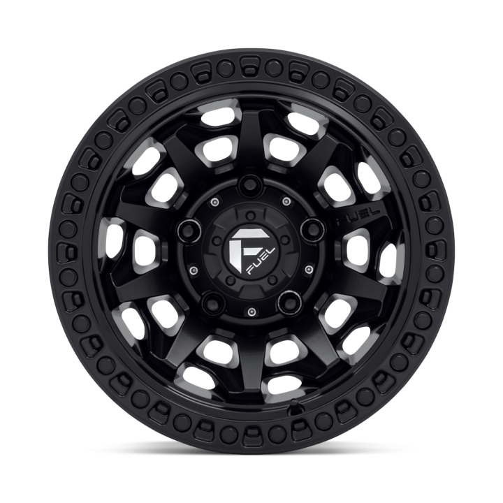 Jantă de Aluminiu, FUEL D694 COVERT, 15x8.0, ET -12, 5x139.7, 108, Negru - EDK.ro