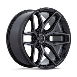 Alloy Wheel, FUEL FLUX, 20x9.0, ET 20, 6x120, 66.9, Black - EDK.ro
