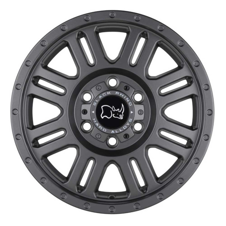 Jantă de Aluminiu, Black Rhino YELLOWSTONE, 17x8.0, ET 45, 6x130, 84.1, Gri Metalizat - EDK.ro