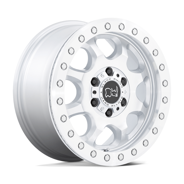 Jantă de Aluminiu, Black Rhino VENTURE Beadlock, 17x8.0, ET 38, 6x130, 84.1, Argintiu - EDK.ro