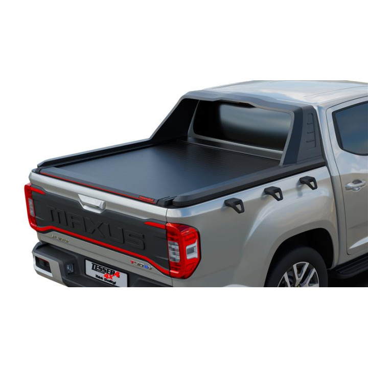 Manual Roll Top Tonneau Bed Cover, Tessera 4x4 SE, Maxus T90 EV with OEM Rollbar 2021 - Present - EDK.ro