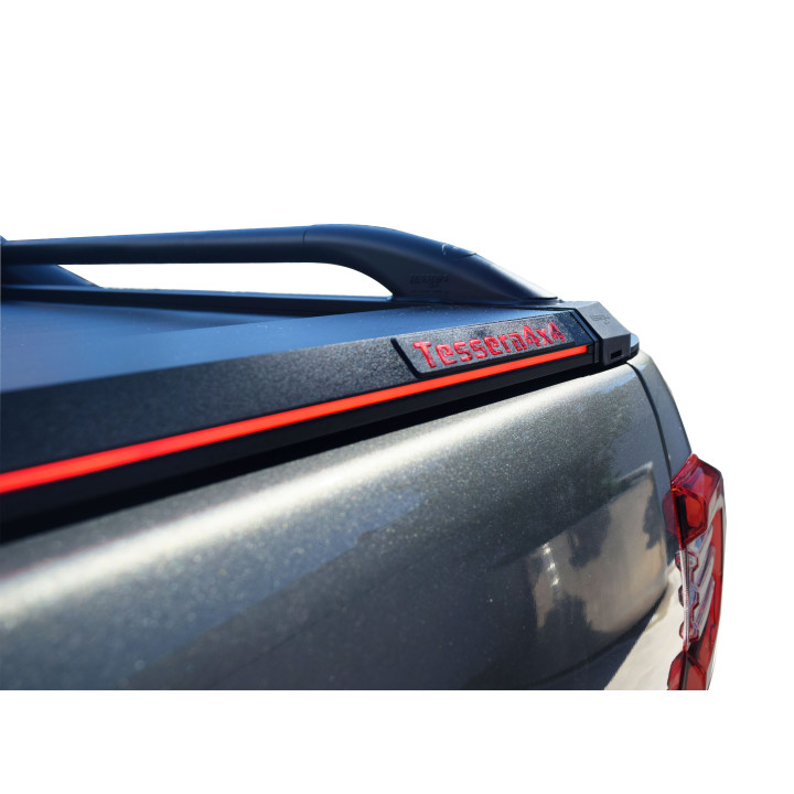 Manual Roll Top Tonneau Bed Cover, Tessera 4x4 SE, Toyota Hilux with OEM Rollbar Double Cab 2016 - 2026 - EDK.ro