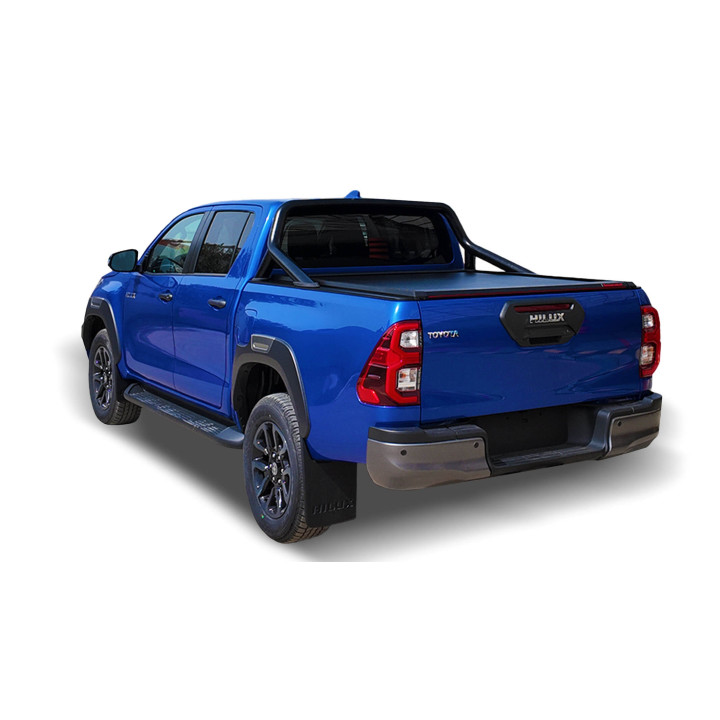 Manual Roll Top Tonneau Bed Cover, Tessera 4x4 SE, Toyota Hilux with OEM Rollbar Double Cab 2016 - 2026 - EDK.ro