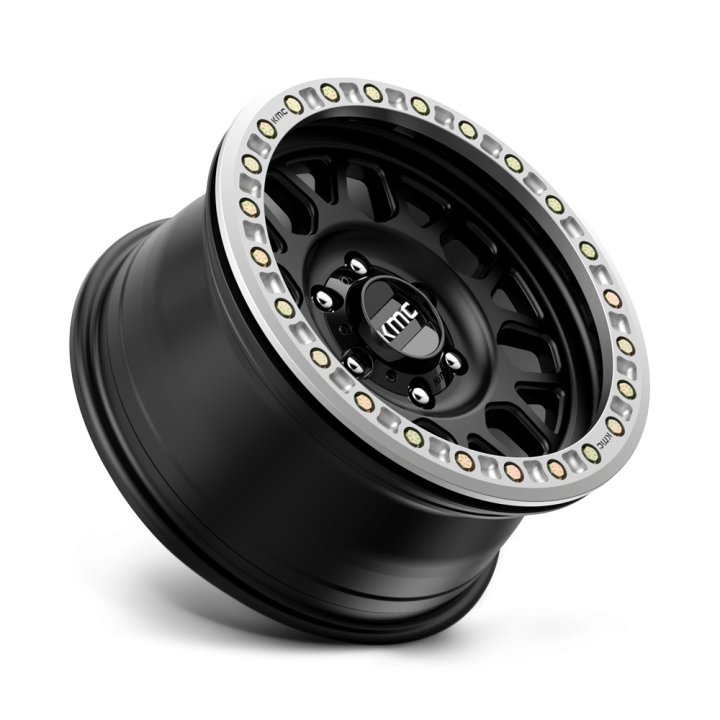 Jantă de Aluminiu, KMC KM234 GRENADE DESERT Beadlock, 17x8.5, ET 0, 6x135, 87.1, Negru - EDK.ro