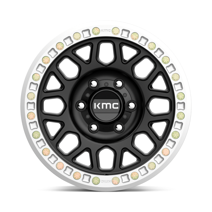 Jantă de Aluminiu, KMC KM234 GRENADE DESERT Beadlock, 17x8.5, ET 0, 6x135, 87.1, Negru - EDK.ro