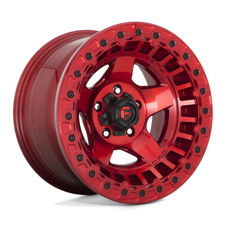 Alloy Wheel, FUEL D117 WARP Beadlock, 17x9.0, ET -15, 6x139.7, 106.1, Red - EDK.ro