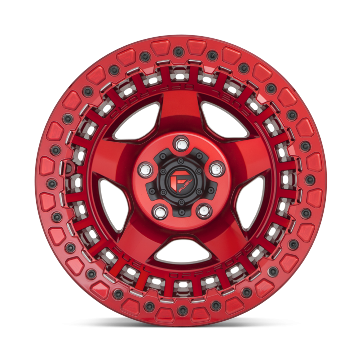 Alloy Wheel, FUEL D117 WARP Beadlock, 17x9.0, ET -15, 6x139.7, 106.1, Red - EDK.ro