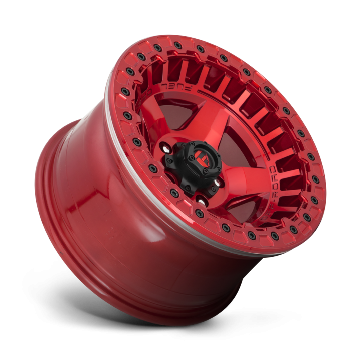 Alloy Wheel, FUEL D117 WARP Beadlock, 17x9.0, ET -15, 6x139.7, 106.1, Red - EDK.ro