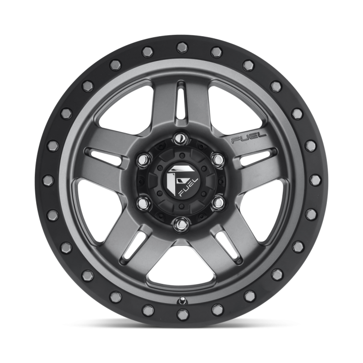 Alloy Wheel, FUEL D558 ANZA, 16x8.0, ET 1, 6x139.7, 108, Black - EDK.ro