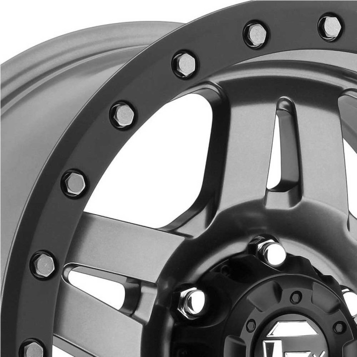 Alloy Wheel, FUEL D558 ANZA, 20x9.0, ET 19, 6x139.7, 106.1, Black - EDK.ro
