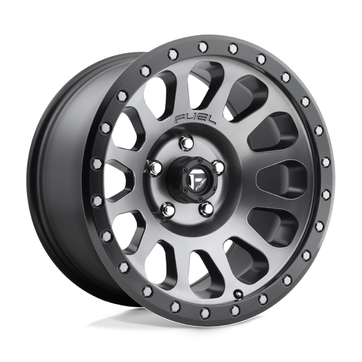 Jantă de Aluminiu, FUEL D601 VECTOR, 17x9.0, ET -12, 6x139.7, 108, Negru - EDK.ro