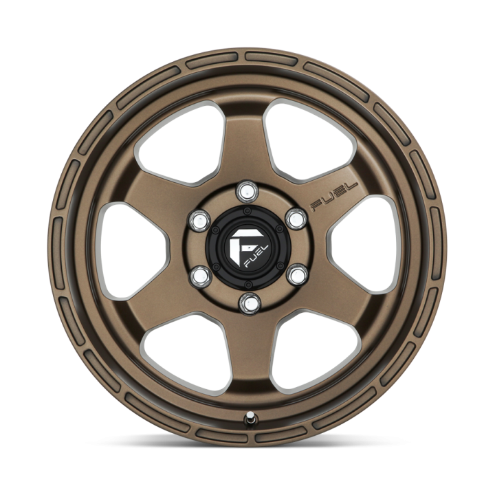 Alloy Wheel, FUEL D666 SHOK, 18x9.0, ET -12, 6x139.7, 106.1, Bronze - EDK.ro
