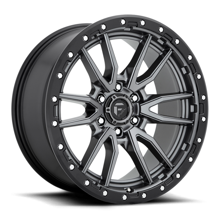 Alloy Wheel, FUEL D680 REBEL 6, 20x10.0, ET -18, 6x139.7, 106.1, Black - EDK.ro