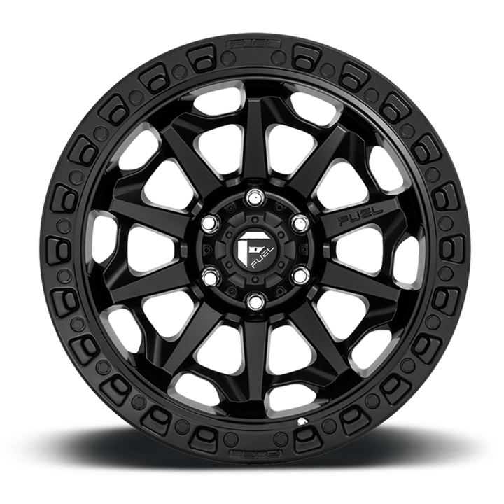 Jantă de Aluminiu, FUEL D694 COVERT, 20x9.0, ET 1, 6x139.7, 106.1, Negru - EDK.ro