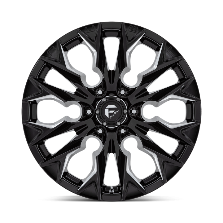 Jantă de Aluminiu, FUEL D803 FLAME, 20x9.0, ET 20, 6x139.7, 106.1, Negru - EDK.ro