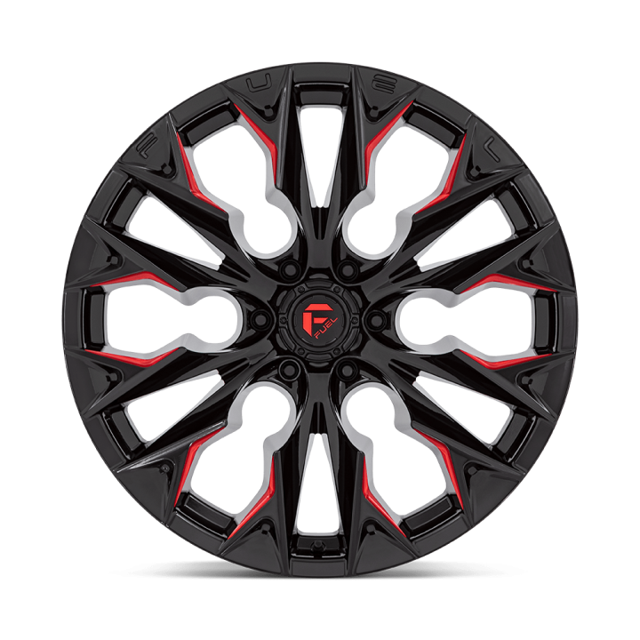 Alloy Wheel, FUEL D823 FLAME, 22x10.0, ET -18, 6x139.7, 106.1, Black - EDK.ro