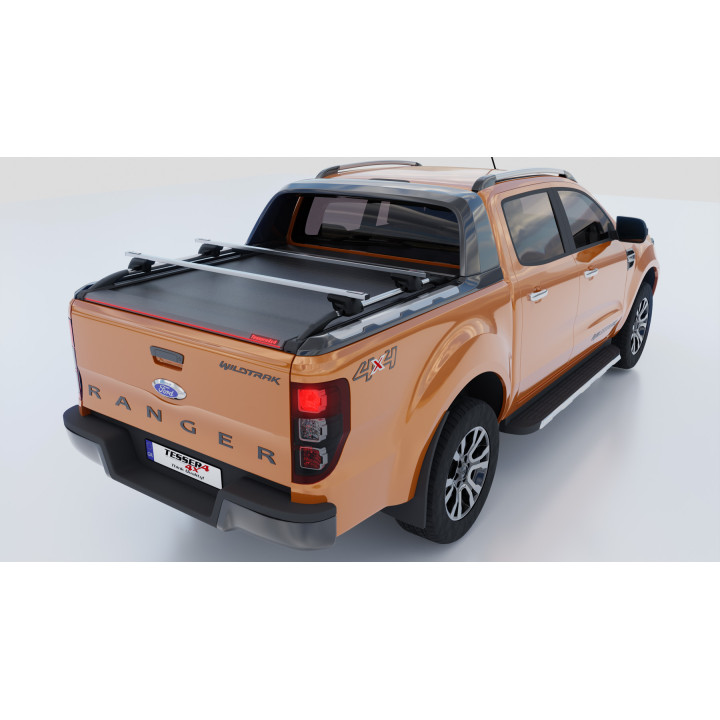 Manual Roll Top Tonneau Bed Cover, Tessera 4x4 SE+, Ford Ranger Wildtrak Double Cab 2012 - 2022 - EDK.ro