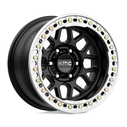 Jantă de Aluminiu, KMC KM235 GRENADE CRAWL Beadlock, 17x9.0, ET -38, 6x139.7, 108, Negru - EDK.ro