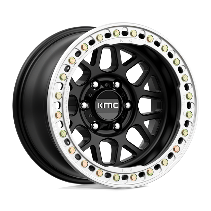 Jantă de Aluminiu, KMC KM235 GRENADE CRAWL Beadlock, 17x9.0, ET -38, 6x139.7, 108, Negru - EDK.ro