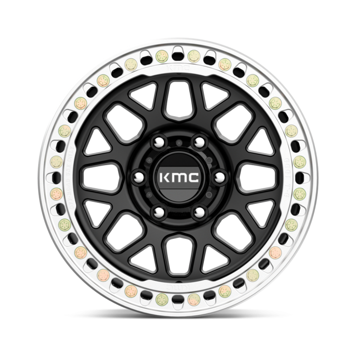 Alloy Wheel, KMC KM235 GRENADE CRAWL Beadlock, 17x9.0, ET -38, 6x139.7, 108, Black - EDK.ro