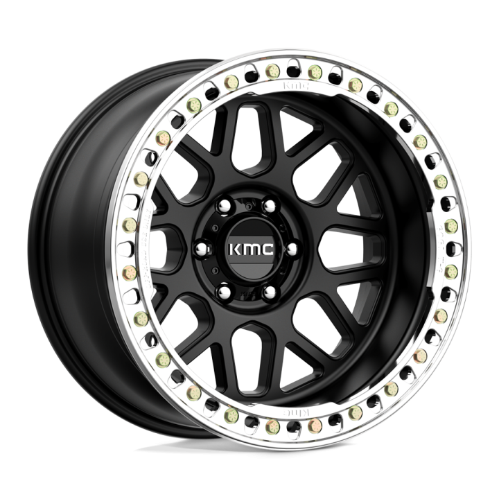 Alloy Wheel, KMC KM235 GRENADE CRAWL Beadlock, 20x10.0, ET -48, 6x139.7, 108, Black - EDK.ro