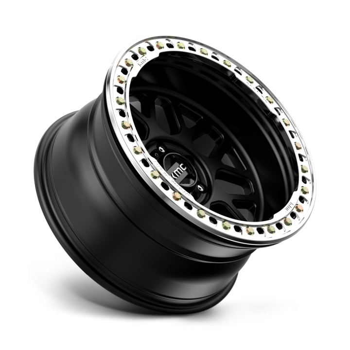 Jantă de Aluminiu, KMC KM235 GRENADE CRAWL Beadlock, 20x10.0, ET -48, 6x139.7, 108, Negru - EDK.ro