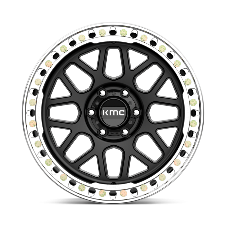 Alloy Wheel, KMC KM235 GRENADE CRAWL Beadlock, 20x10.0, ET -48, 6x139.7, 108, Black - EDK.ro