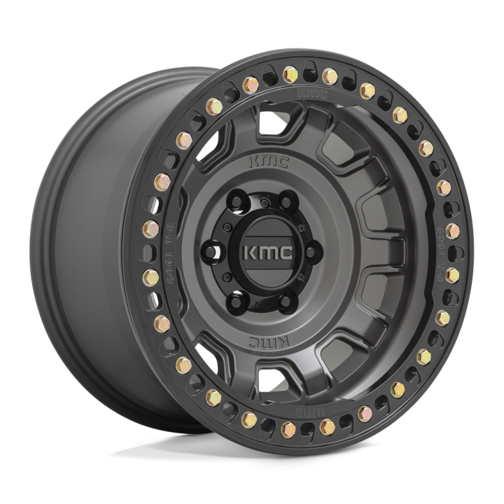 Alloy Wheel, KMC KM236 TANK Beadlock, 17x9.0, ET -15, 6x139.7, 108, Anthracite - EDK.ro