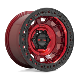 Alloy Wheel, KMC KM236 TANK Beadlock, 17x9.0, ET -15, 6x139.7, 108, Red - EDK.ro