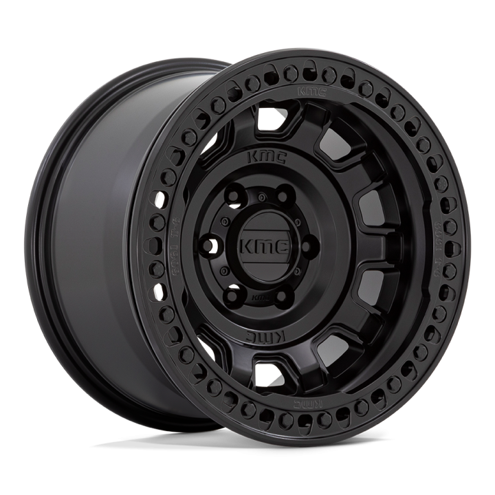 Jantă de Aluminiu, KMC KM236 TANK Beadlock, 17x9.0, ET -15, 6x139.7, 108, Negru - EDK.ro