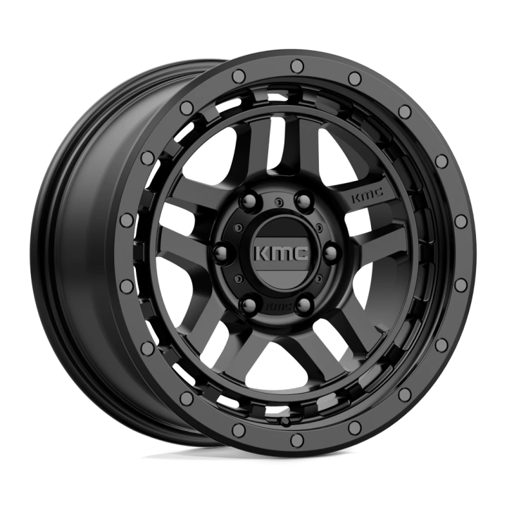 Alloy Wheel, KMC KM540 RECON, 17x8.5, ET 18, 6x139.7, 106.1, Black - EDK.ro