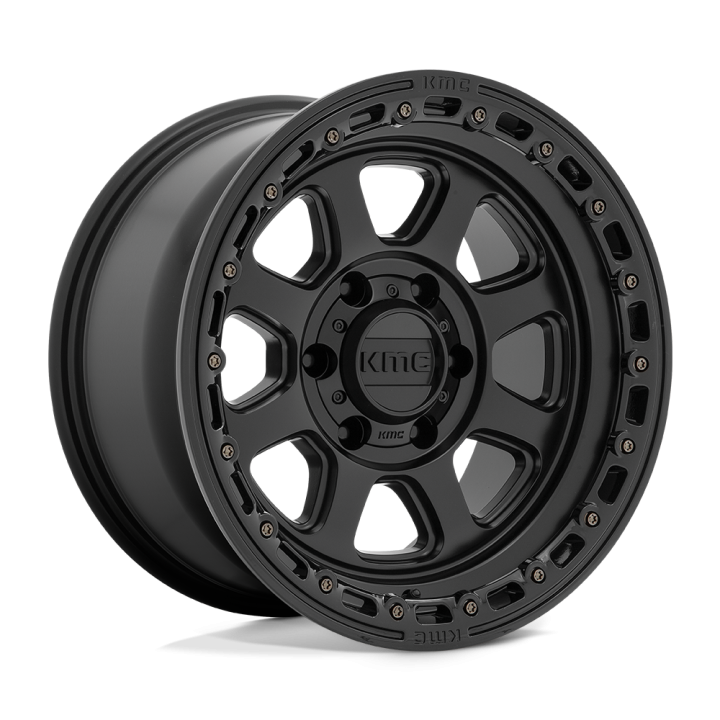 Jantă de Aluminiu, KMC KM548 CHASE, 17x9.0, ET -12, 6x139.7, 106.1, Negru - EDK.ro