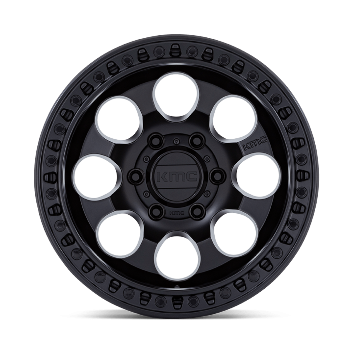 Jantă de Aluminiu, KMC KM550 RIOT SBL, 17x8.5, ET 10, 6x139.7, 106.1, Negru - EDK.ro