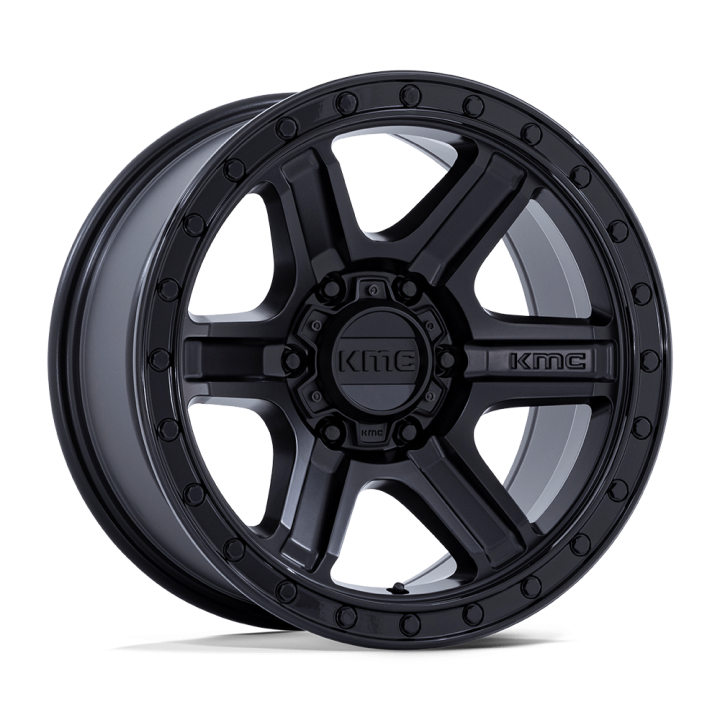 Alloy Wheel, KMC KM551 OUTRUN, 18x9.0, ET 18, 6x139.7, 106.1, Black - EDK.ro