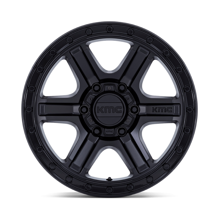 Alloy Wheel, KMC KM551 OUTRUN, 18x9.0, ET 18, 6x139.7, 106.1, Black - EDK.ro