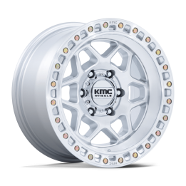 Jantă de Aluminiu, KMC KM553 TORX, 17x8.5, ET 25, 6x139.7, 106.1, Argintiu - EDK.ro