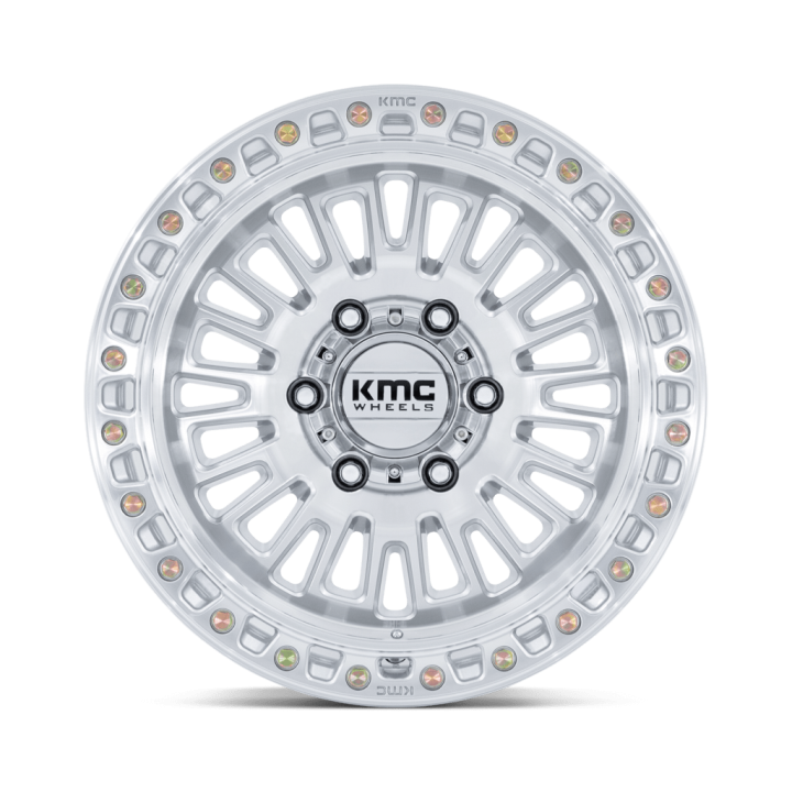 Alloy Wheel, KMC KM554 AZTEC, 17x8.5, ET 25, 6x139.7, 106.1, Silver - EDK.ro