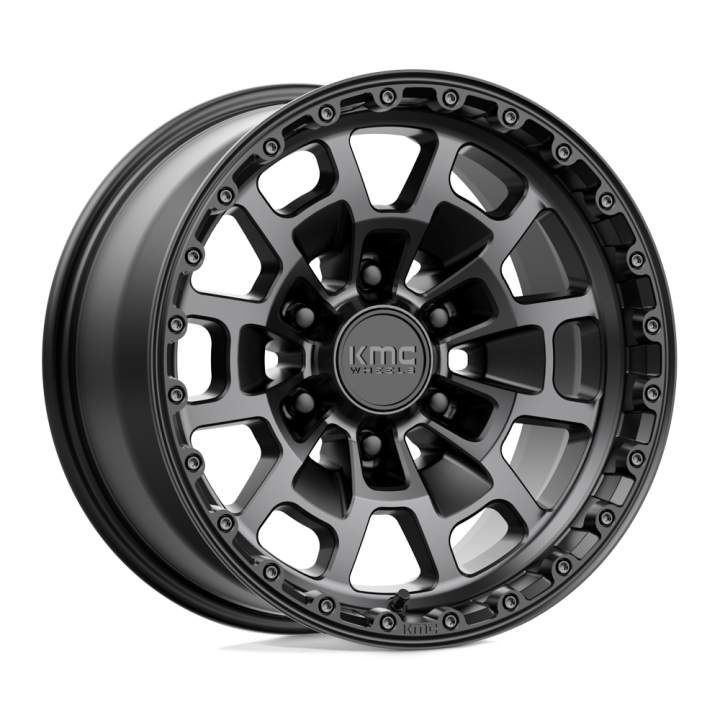 Jantă de Aluminiu, KMC KM718 SUMMIT, 17x8.5, ET 0, 6x139.7, 106.1, Negru - EDK.ro