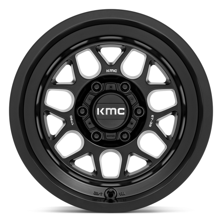 Alloy Wheel, KMC KM725 TERRA, 17x9.0, ET -38, 6x139.7, 106.1, Black - EDK.ro
