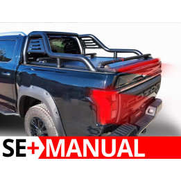 Manual Roll Top Tonneau Bed Cover, Tessera 4x4 SE+, Foton Tunland V9 with OEM Rollbar 2024 - Present - EDK.ro