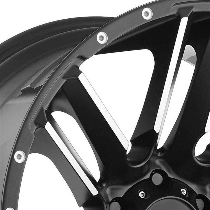 Alloy Wheel, MOTO Metal MO978 RAZOR, 20x9.0, ET 18, 6x139.7, 106.25, Black - EDK.ro