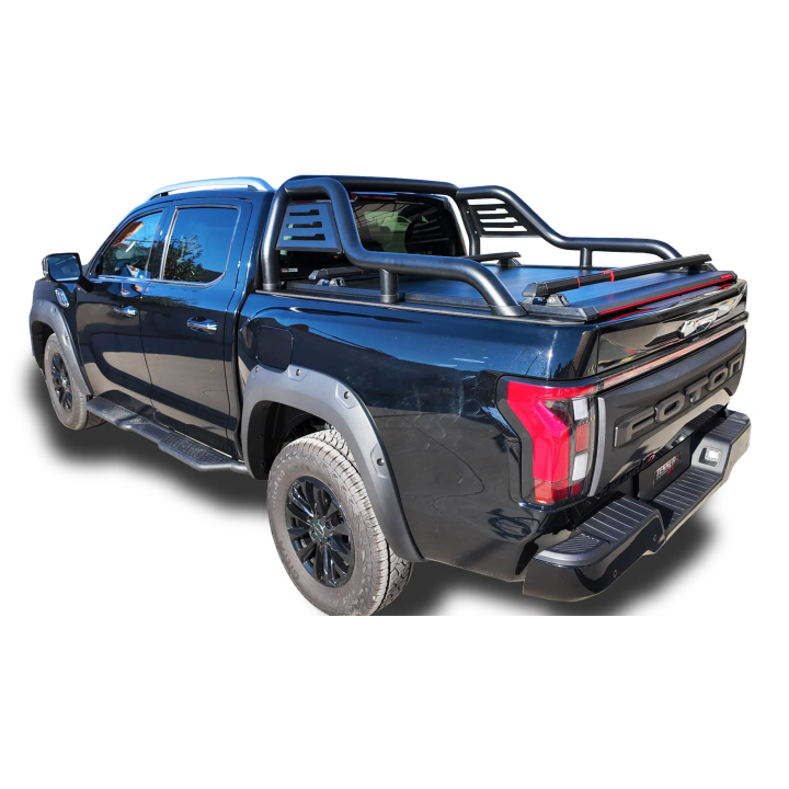Manual Roll Top Tonneau Bed Cover, Tessera 4x4 SE+, Foton Tunland V9 with OEM Rollbar 2024 - Present - EDK.ro