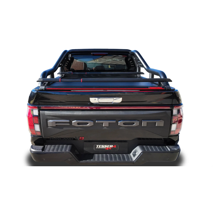 Manual Roll Top Tonneau Bed Cover, Tessera 4x4 SE+, Foton Tunland V9 with OEM Rollbar 2024 - Present - EDK.ro