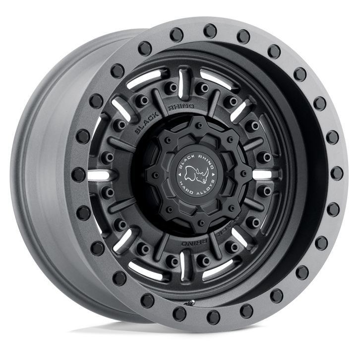 Jantă de Aluminiu, Black Rhino ABRAMS, 18x9.5, ET -18, 8x165.1, 122.4, Gri Metalizat - EDK.ro