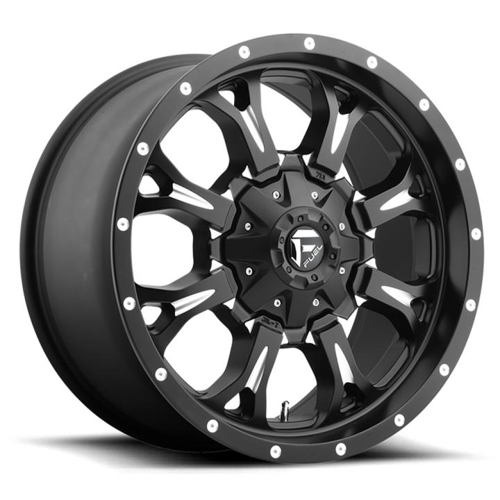 Jantă de Aluminiu, FUEL D517 KRANK, 17x9.0, ET 1, 8x165.1, 125.1, Negru - EDK.ro