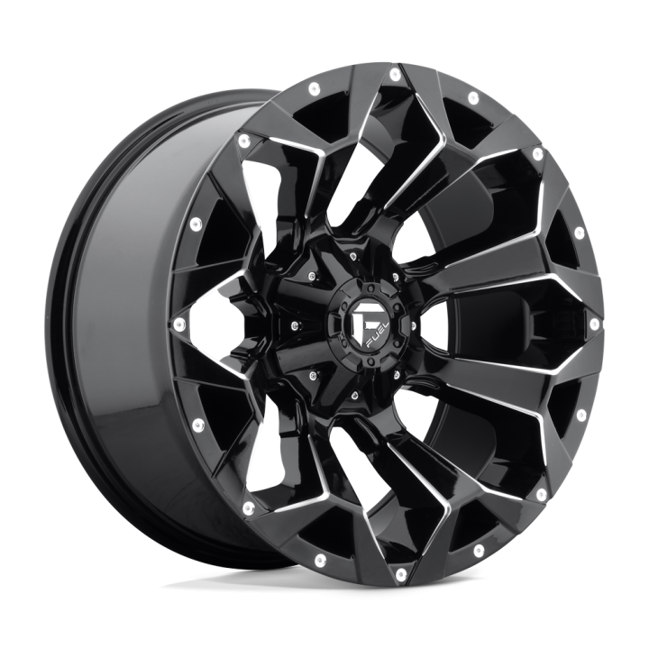 Jantă de Aluminiu, FUEL D576 ASSAULT, 20x9.0, ET 1, 8x165.1, 125.1, Negru - EDK.ro
