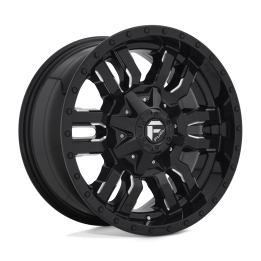 Jantă de Aluminiu, FUEL D595 SLEDGE, 18x9.0, ET 20, 8x165.1, 125.1, Negru - EDK.ro
