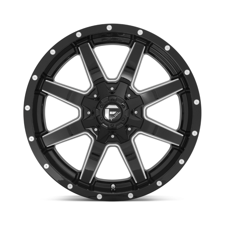 Alloy Wheel, FUEL D610 MAVERICK, 20x12.0, ET -44, 8x165.1, 125.1, Black - EDK.ro