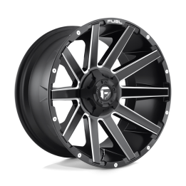 Alloy Wheel, FUEL D616 CONTRA, 22x10.0, ET -18, 8x165.1, 125.1, Black - EDK.ro